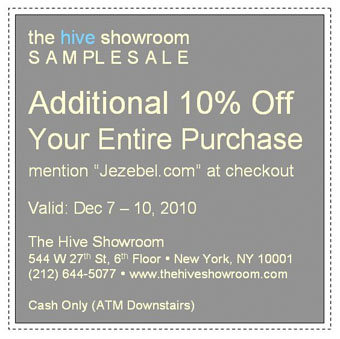 Illustration for article titled A Fashionable Discount For Jezebel Readers